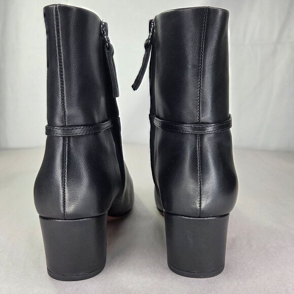 NWT Franco Sarto Franco Saydie Ankle Boot (Black Leather) - Picture 4 of 6